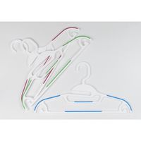 すべらないラバーマルチハンガー ホワイト 2パック（3本入×2） サワフジ