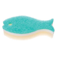 おさかなスポンジ ライトグリーン 1セット（3個） マーナ