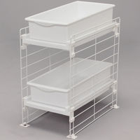 アイリスオーヤマ シンク下スライドトレー 白 2段 UST-2V（246256）キッチン収納