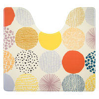 拭ける&抗菌・防臭 北欧風トイレマット 55×60cm ドット 1枚 オカトー