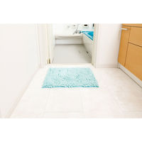 スウスウ（SUSU） 抗菌ストロングW マイクロファイバー バスマット M 45×60cm フェミニンブルー 山崎産業