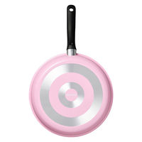 セラミック加工フライパン 28cm ピンク ガス火専用 京セラ