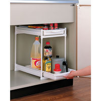 シンク下収納スライドラック2段 ホワイト 1個 伸晃