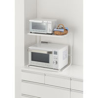 伸縮式 レンジ上ラック ハイタイプ ホワイト 1個 伸晃