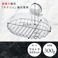 お風呂の壁にマグネット 石けん皿フタ付き(石鹸置き) レック(BB-510)