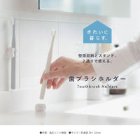 歯ブラシホルダー クリア 1パック（2個入） マーナ