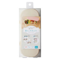 楽ランチボックス 1段 お弁当箱 抗菌 清潔 シンプル アイボリー 1個 マーナ