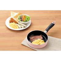 ちびパン フライパン 16cm フッ素加工 IH・ガス火対応 ピンク 1個 ベストコ