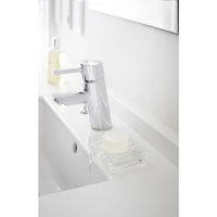 水が流れるソープトレー ヴェール クリア 石鹸置き 1個 山崎実業