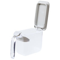 調味料ポット 調味料ケース グレー 1個 マーナ 小さじスプーン付 調味料入れ キッチン用品