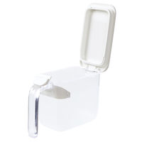 調味料ポット 調味料ケース ホワイト 1個 マーナ 小さじスプーン付 調味料入れ キッチン用品