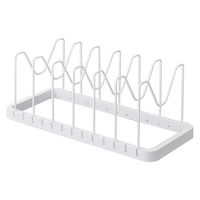 tower（タワー） シンク下 伸縮鍋蓋＆フライパンスタンド ホワイト 1個 山崎実業