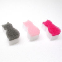 スポンジ メラミンスポンジ ねこ 1パック（15個入×2パック） ワイズ