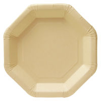 未晒バンブーペーパー 八角プレート 22cm 1個（10枚入） SD-142 ストリックスデザイン