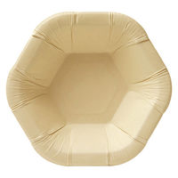 未晒バンブーペーパー 六角ボウル 15cm 1個（12枚入） SD-140 ストリックスデザイン