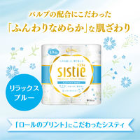 トイレットペーパー 4ロール入×10パック パルプ ダブル 40m クリネックスシスティ リラックスブルー 1箱（40ロール入） 日本製紙クレシア