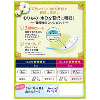 パンティライナー 無香料 少し多い用 羽なし15.5cm ソフィ Kiyora（キヨラ）贅沢吸収天然コットン 1個（44枚入）