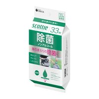 ウェットティッシュ　除菌シート ノンアルコール スコッティ ウェットティシュー除菌 携帯用 1セット（3個） 日本製紙クレシア