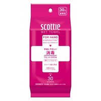 日本製紙クレシア スコッティ ウェットタオル 消毒 ノンアルコールタイプ 4901750771164 1個(30枚)（直送品）
