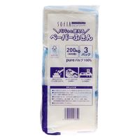 マスコー製紙 ソフィアタッチピュアペーパーふきん200w3P 4978554113650 1パック(3個入)（直送品）