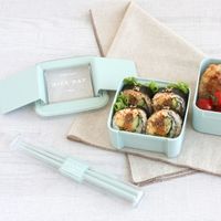 岩崎工業 とっても強いケース入り 18cm 箸 Hー590 お弁当 食洗器対応 ミント ブルー 1個