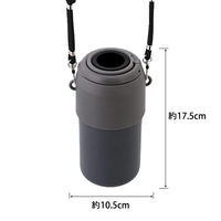 LIV PLUS ペットボトルホルダー 保冷保温 真空二重構造 ブラック NMー373 1個