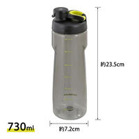 LIV PLUS ウォーターボトル 水筒  軽量 730ml ブラック ABF724BLK 1個