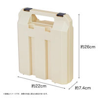 不動技研 カセットボンベ 収納ケース 3本収納 コンロ 鍋 防災 アイボリー Fー2662 1個