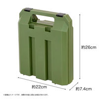 不動技研 カセットボンベ 収納ケース 3本収納 コンロ 鍋 防災 オリーブ Fー2662 1個