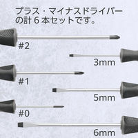 ドライバーセット 6本組 ネジ用 プラスドライバー×3 マイナスドライバー×3 TL-SDS6 エレコム 1個（直送品）
