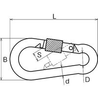 浅野金属工業 AKフック ハズレ止めナット付/サイズ・規格/8 AK1025 1個（直送品）