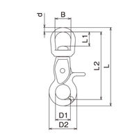 浅野金属工業 トリガースナップフック/サイズ・規格/No.2 AK1076 1個（直送品）
