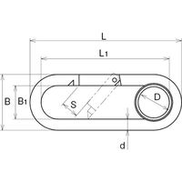 浅野金属工業 Sカラビナ(環付)/サイズ・規格/10 AK1283 1個（直送品）
