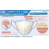 白元アース ビースタイル 立体冷感タイプ ふつうサイズ サンドベージュ×ピーチモカ 58255-0 1袋(7枚入) JIS規格 一般用マスク適合
