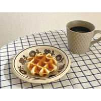 デコレコーポレーション プレート 16cm fika フィーカ 陶器 ブラウン 438720 1個（直送品）