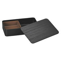 たつみや 弁当箱 1000ml 一段ランチ 黒木目 452667 1個（直送品）