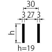 カネソウ スチール製グレーチング プレーンタイプ 歩道用 HSBM-23519 1枚 574-3363（直送品）