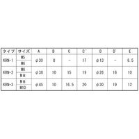 SUNCO ノブ(Rー1)ナット(黒 M5 (150本入) N0-00-0340-0050-0000-00 1箱(150本)（直送品）