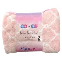 林 フェイスタオル　マイクロファイバー　モロッカン　ピンク　1パック(2枚：同色×2枚)