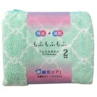林 フェイスタオル　マイクロファイバー　モロッカン　グリーン　1パック(2枚：同色×2枚)