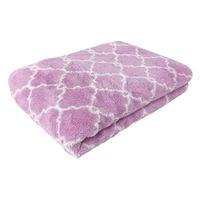 林 バスタオル　マイクロファイバー　モロッカン　パープル（紫） 1セット（5枚）