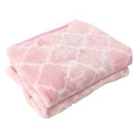 林 フェイスタオル　マイクロファイバー　モロッカン　ピンク　1セット10枚（同色2枚×5パック）