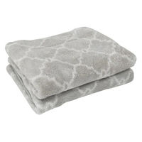 林 フェイスタオル　マイクロファイバー　モロッカン　グレー　1セット10枚（同色2枚×5パック）