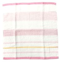 林 ウォッシュタオル　消臭加工ライブボーダー　ピンク（桃）　1パック(5枚：同色×5枚)