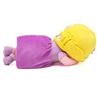 MORIPiLO ディズニー 抱き枕 (ラプンツェル すやすや添い寝枕) ギフト グッズ 約24x52cm  パープル プレゼント 可愛い