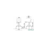 アズワン 高作業用チェア・厚座モールドウレタンタイプ・背付き 67-9251-67 1個（直送品）