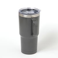 保冷・保温 フタ&ハンドル付きタンブラー チャコール LAKOLE/ラコレ