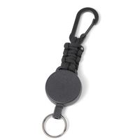 【LAKOLE/ラコレ】 リール付き組紐カラビナ ブラック