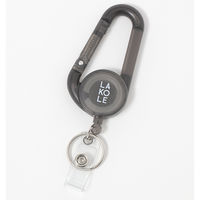 【LAKOLE/ラコレ】 クリアリール付きカラビナ ダークグレー
