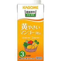 カゴメ 濃縮飲料 黄やさい・マンゴーミックス（3倍濃縮） 1Lパック 1セット（12本）